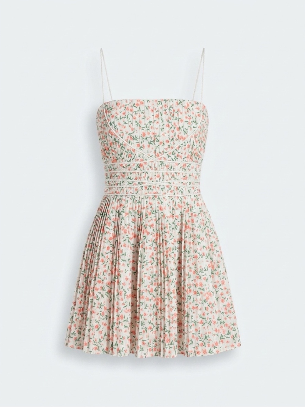 Othr Cream Mini Dress with Pink Floral Print